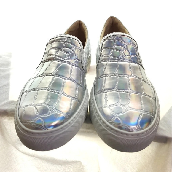 Cool Holographic Croc Embossed Slip On Shoes EUC ๐ - Picture 5 of 16